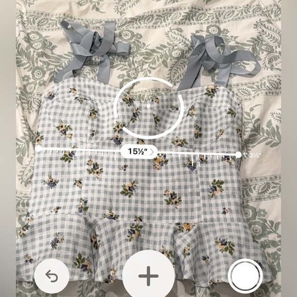 NWOT Reformation Kassi Linen Top in Al Fresco - Sz 12 - Picture 5 of 6